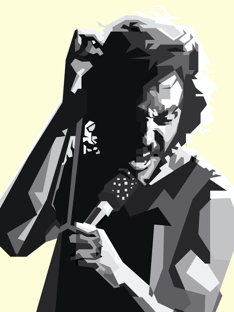 Bruce Springsteen American Rock Black Poster