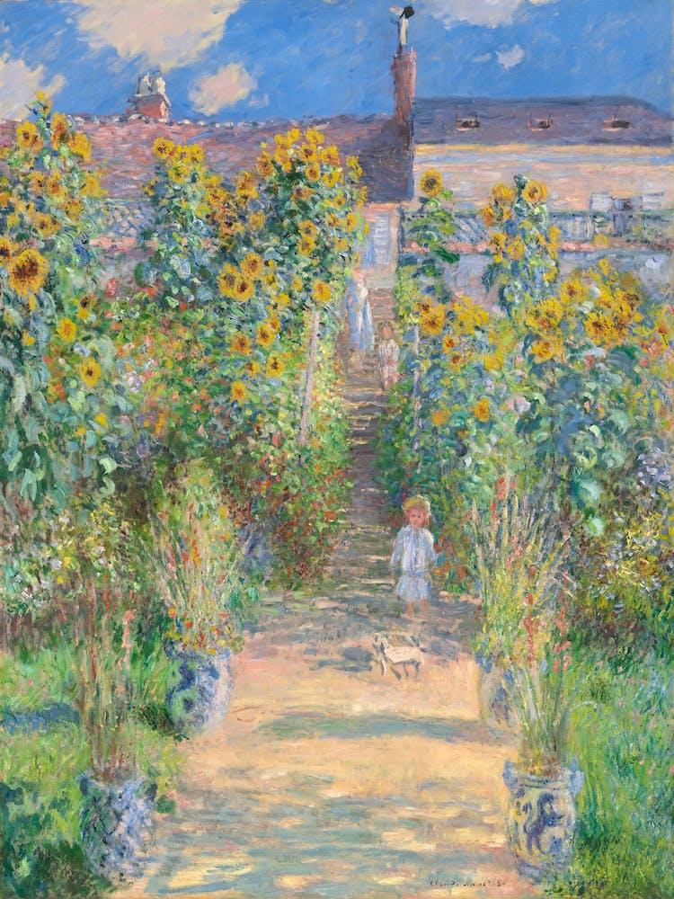 The Artist's Garden At Vétheuil (1881), Claude Monet