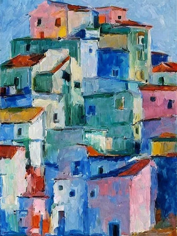 Port Of Kavala Greece Abstract Block harbour