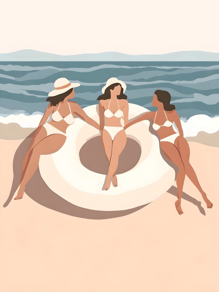 Three Women On The Beach