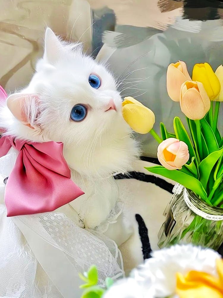 Tulips and cats Art