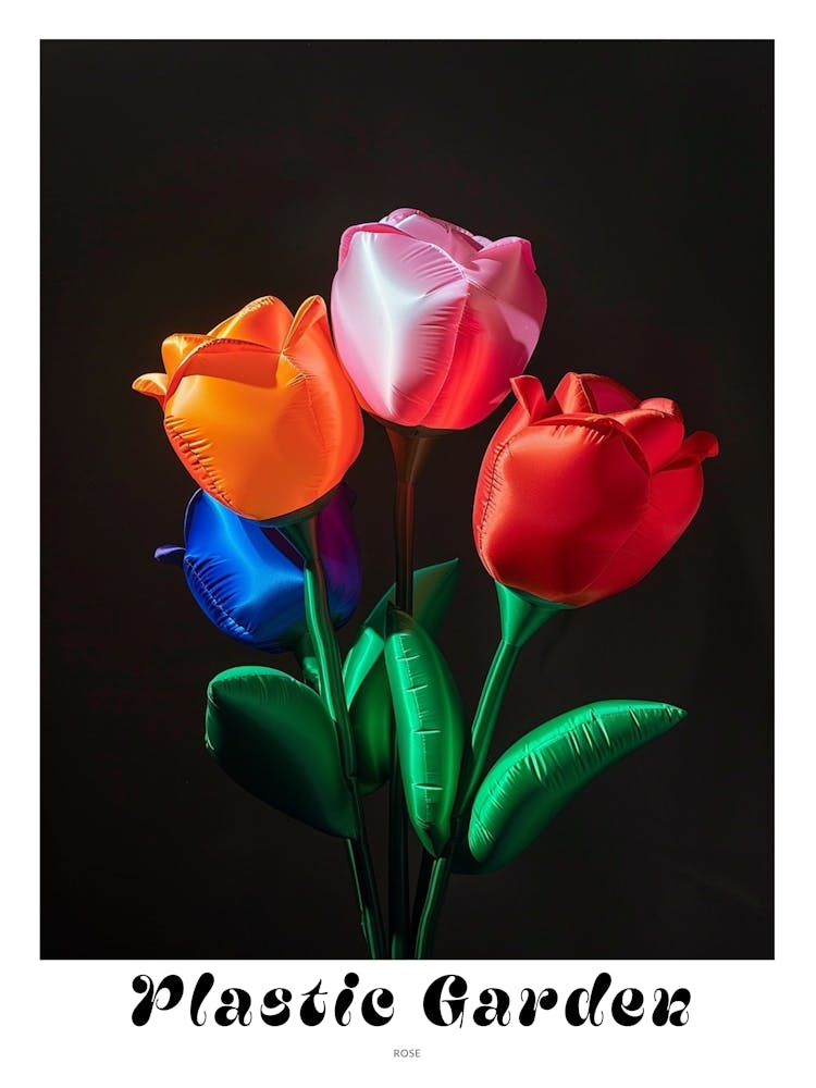 Bright Inflatable Flowers Poster Rose 6