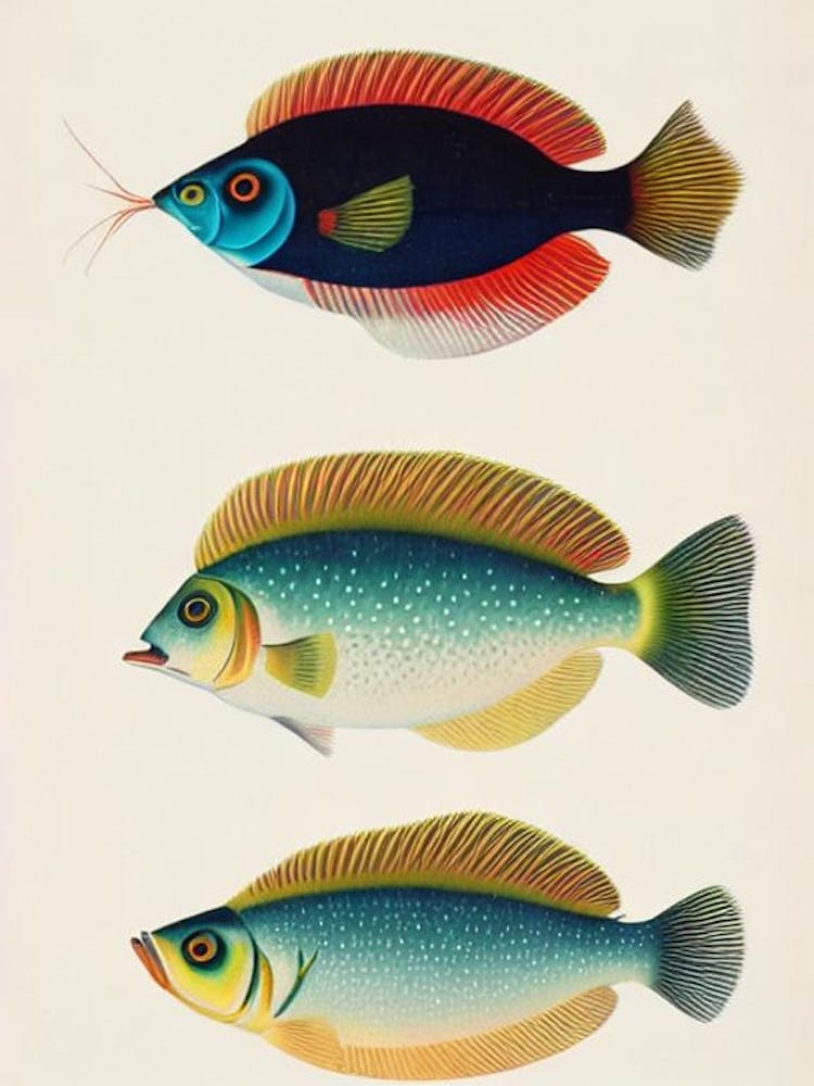 Quillfish Vintage Poster