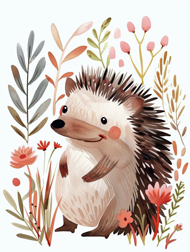 Hérisson Charme de la Forêt - Impressions et Affiches pour Enfants