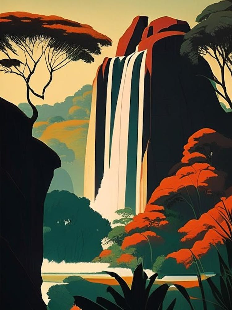 Victoria Falls National Park Zimbabwe Retro