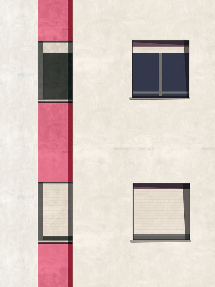 Pink Apartment Building