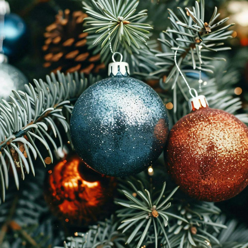 Christmas Ornaments On A Christmas Tree 1