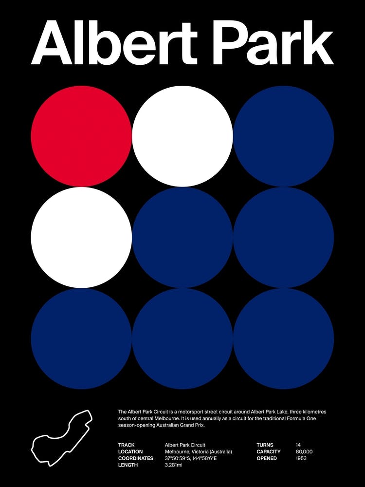 Mid Century Dark Albert Park F1