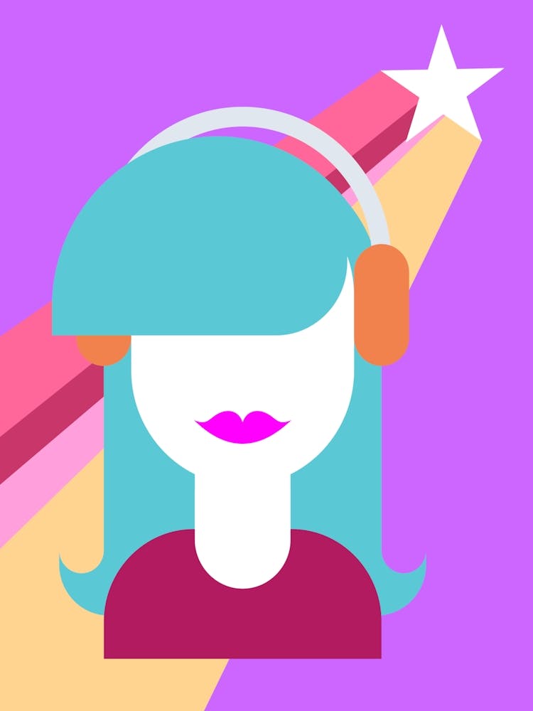 Girl With Headphones