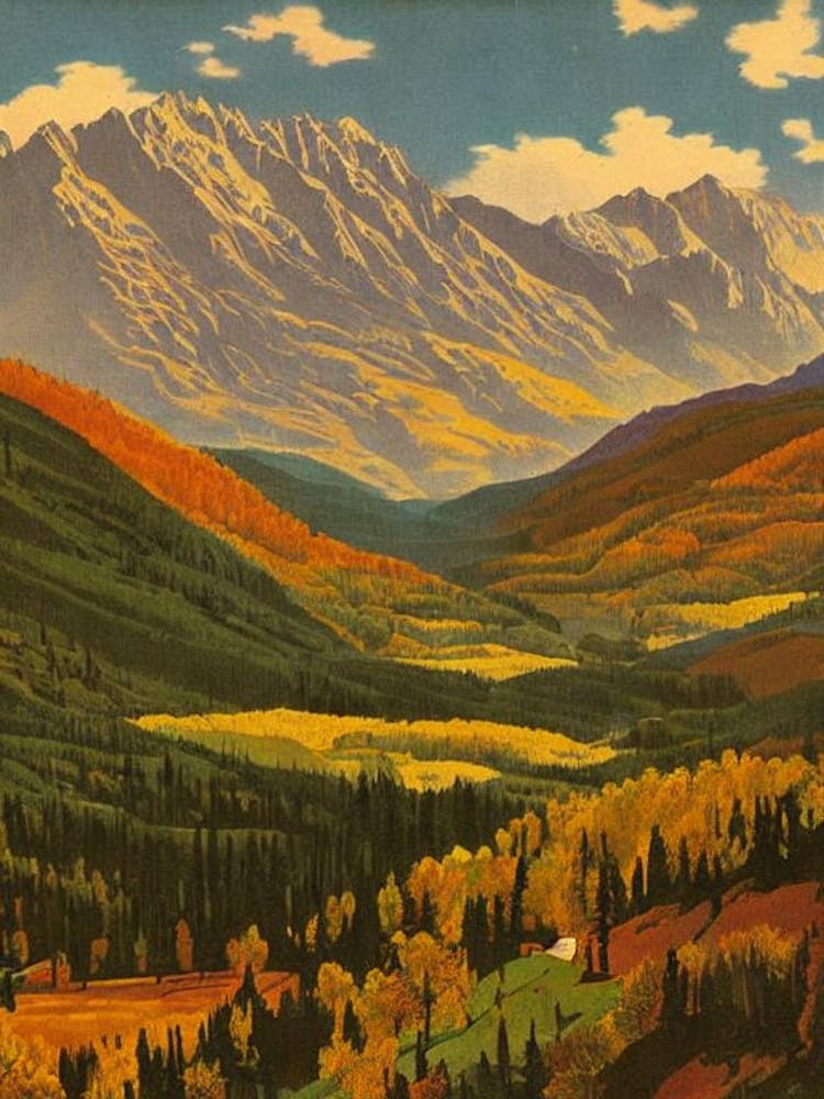 Sierra Nevada National Park 2 Spain Vintage Poster