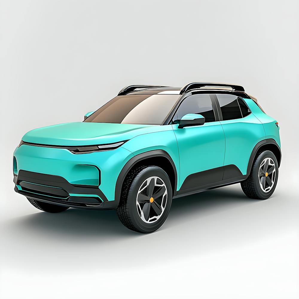 Futuristic Electric Suv Concept Modern Car Illustration