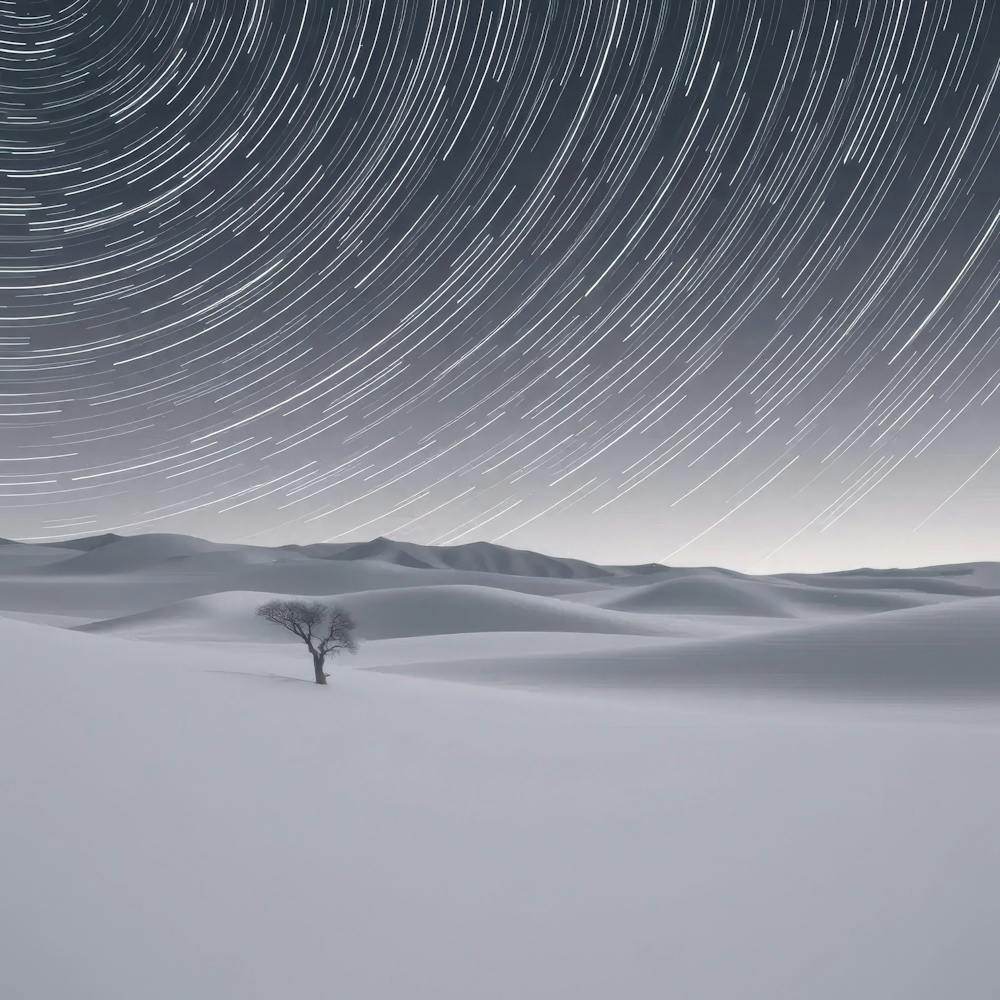 Star Trails Over The Desert 1