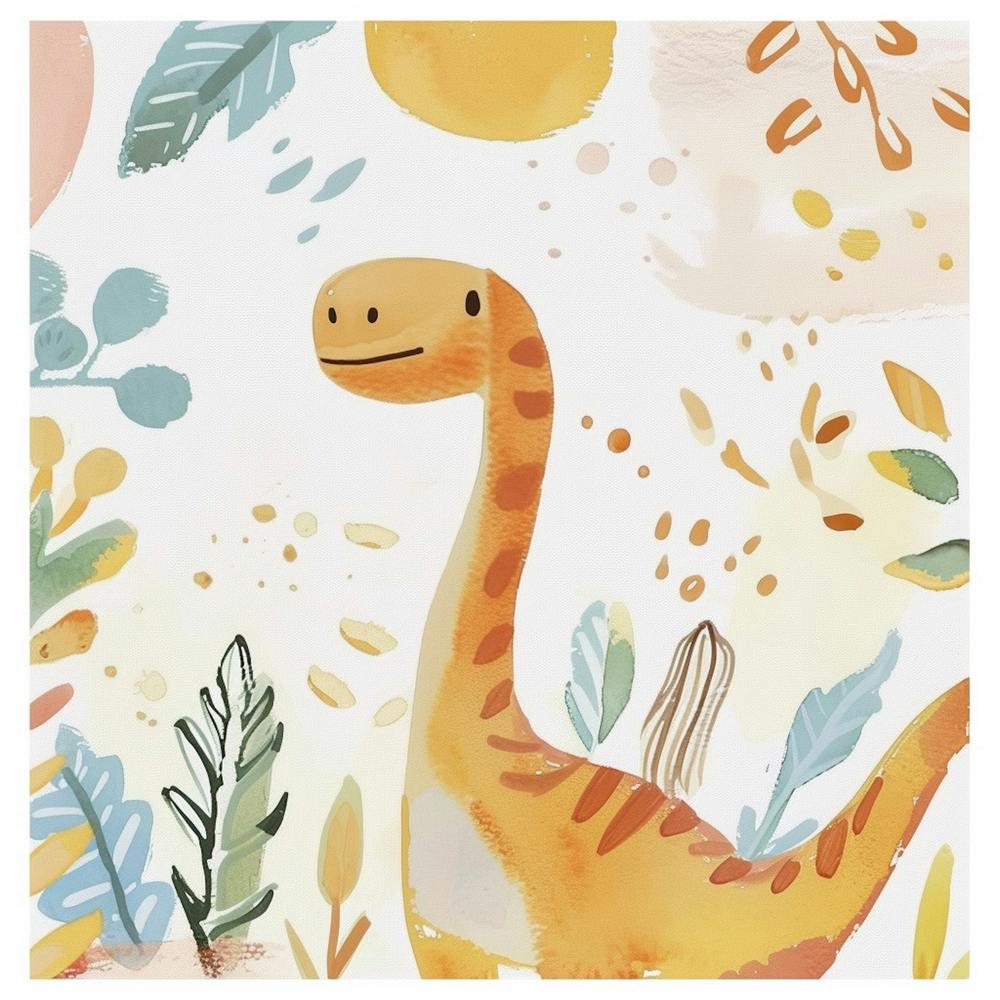 Cute Muted Pastel Gallimimus Dinosaur 3