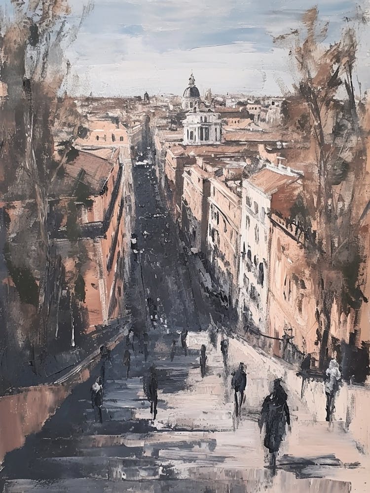 Rome Kitsch Brushstroke Cityscape 3