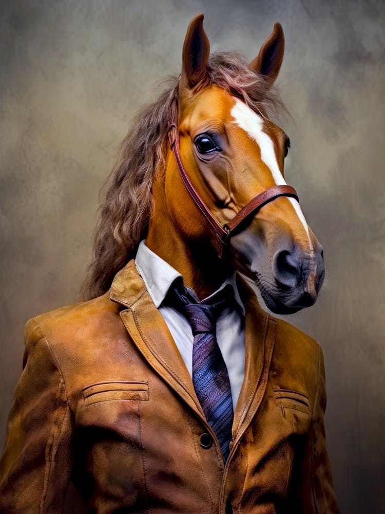 Horse In A Suit animal portrait