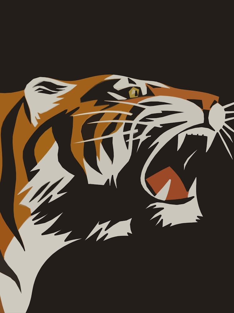 Roaring Tiger Vintage Poster