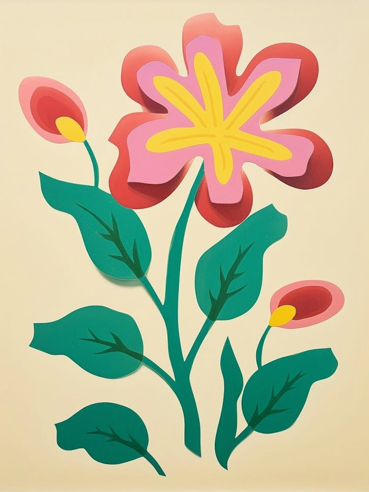 Cut Out Style Flower Art Lily 3