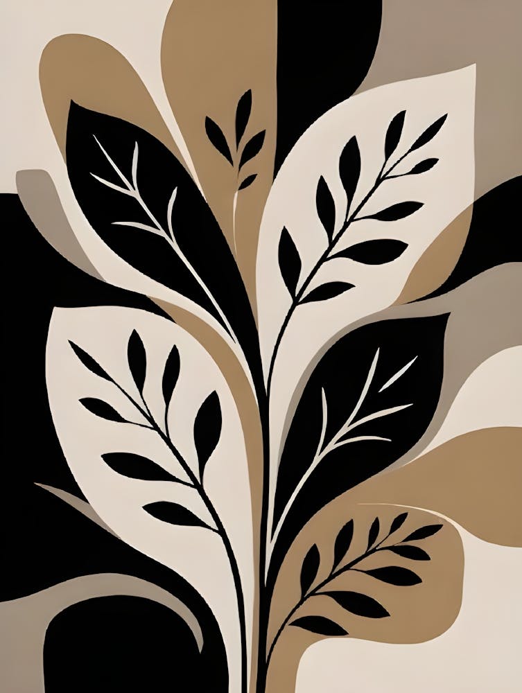 Abstract Leaves Canvas Print 3