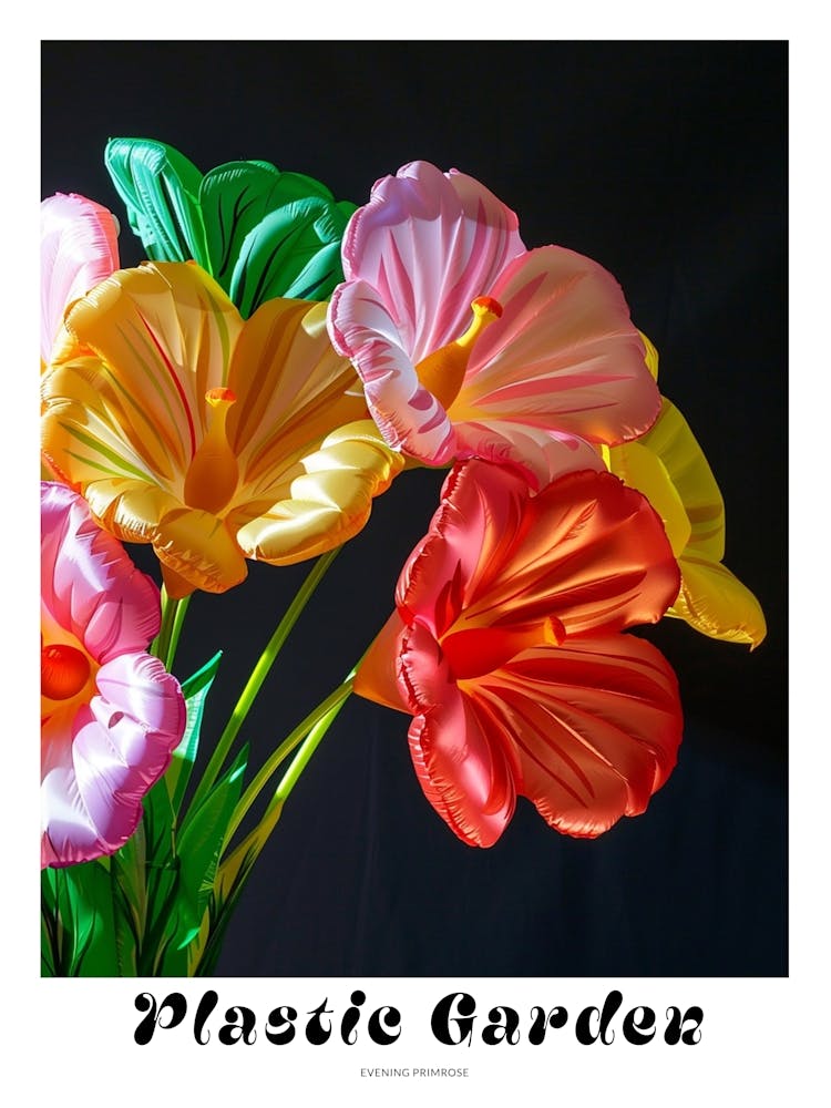 Helle aufblasbare Blumen Poster Nachtkerze 1