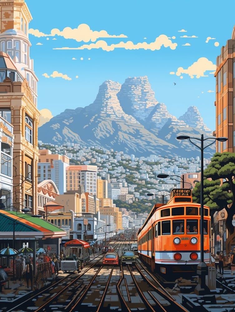 Cape Town Pixel Art 4