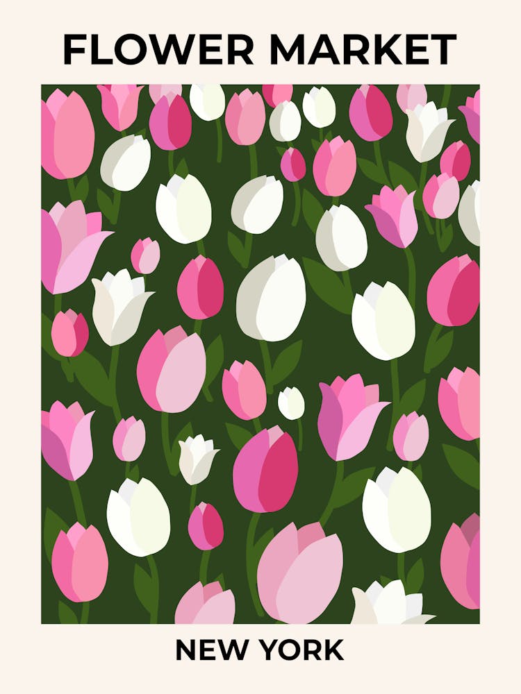 Flower Market New York Tulips Night