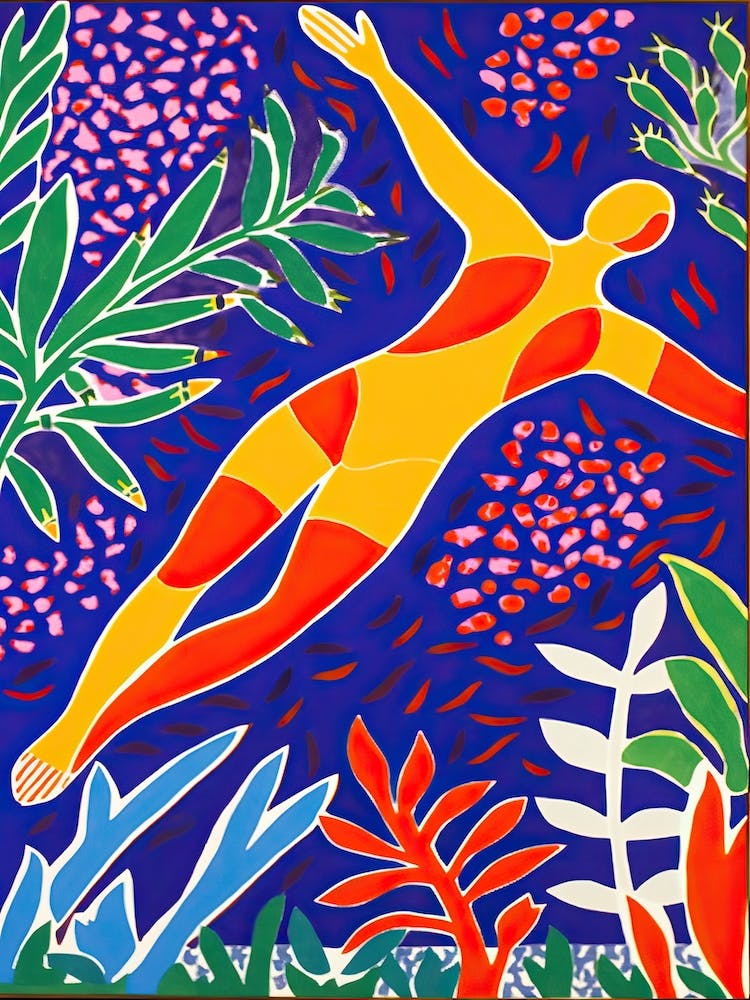Diving In The Style Of Matisse 4