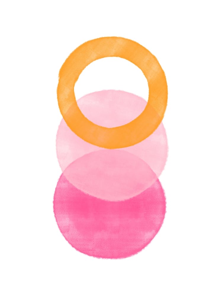 Abstrakt Rosa Orange 1