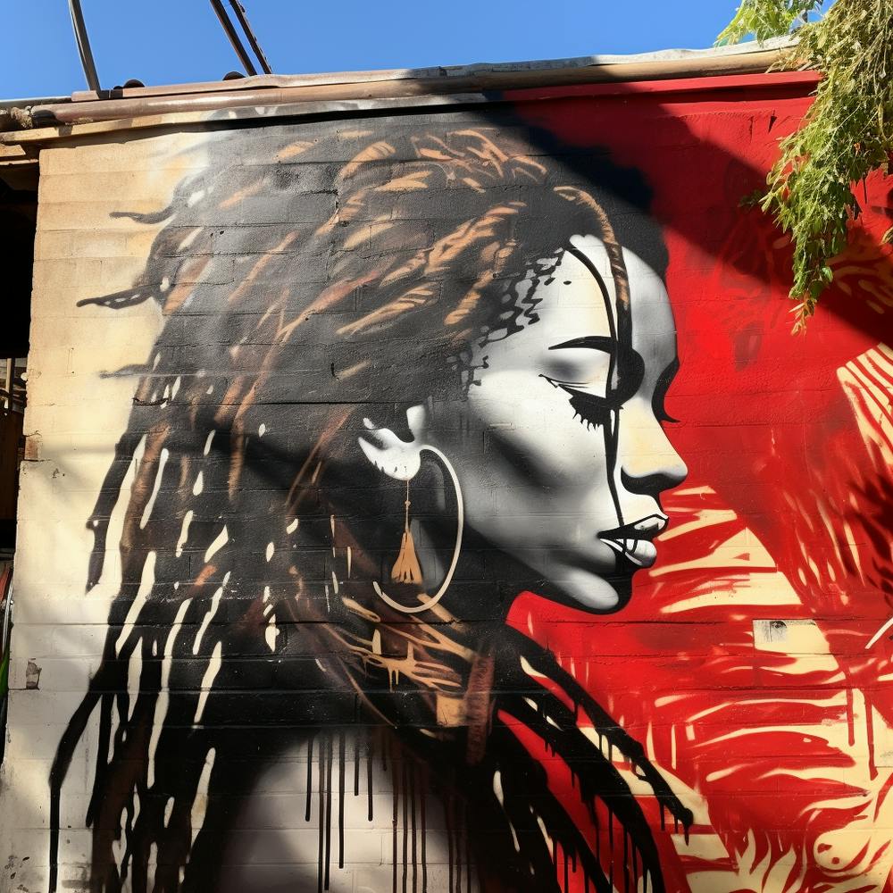 Phillychase Schablonen-Street Art Einer Schönen African America 30c75128 6d2f 47cc Ad22 38253df01b97