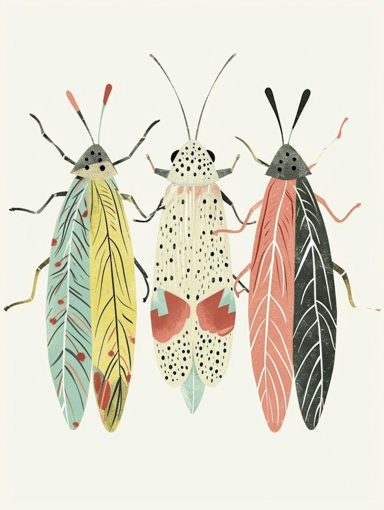 Colourful Insect Illustration Leafhopper 5