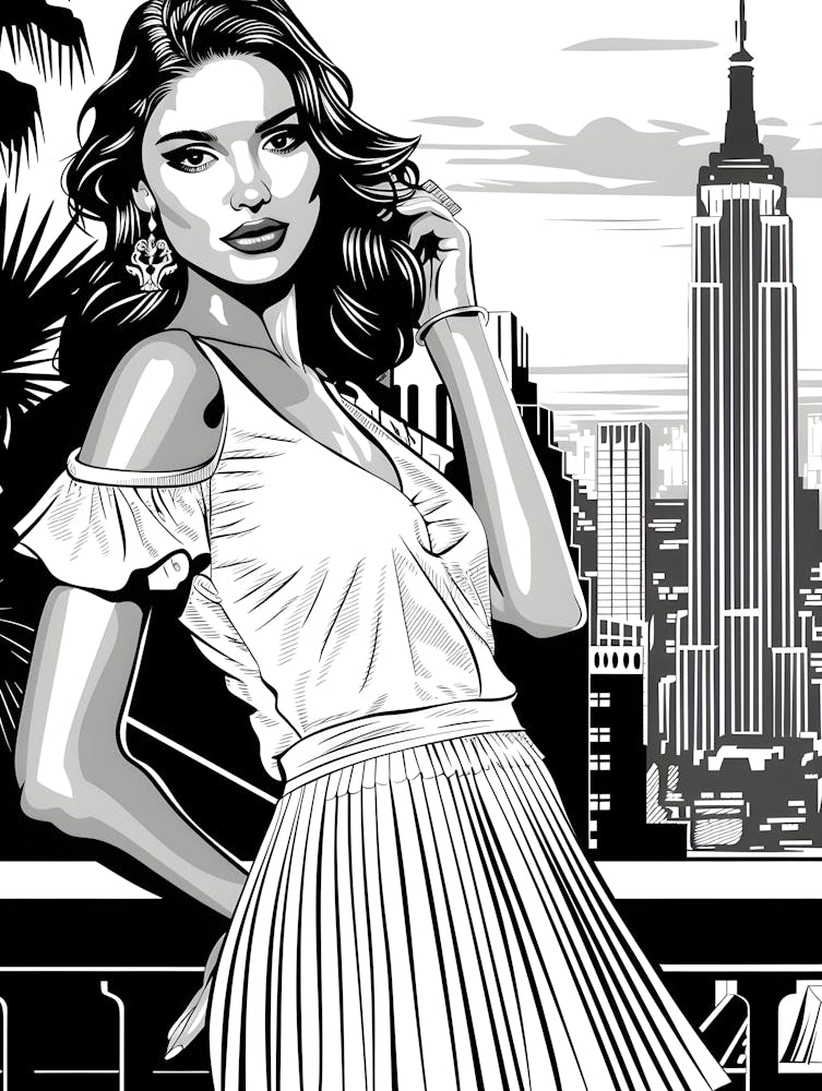 Mod Girl Black And White NYC 3
