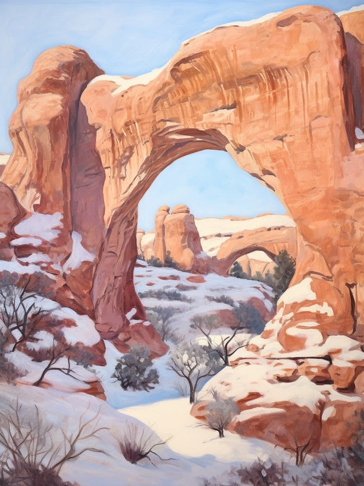 Dreamy Winter Painting Arches National Park United States 3