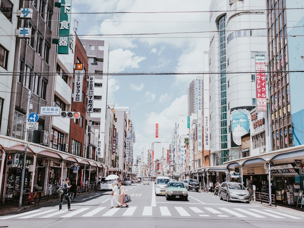 City Street In Tokyo