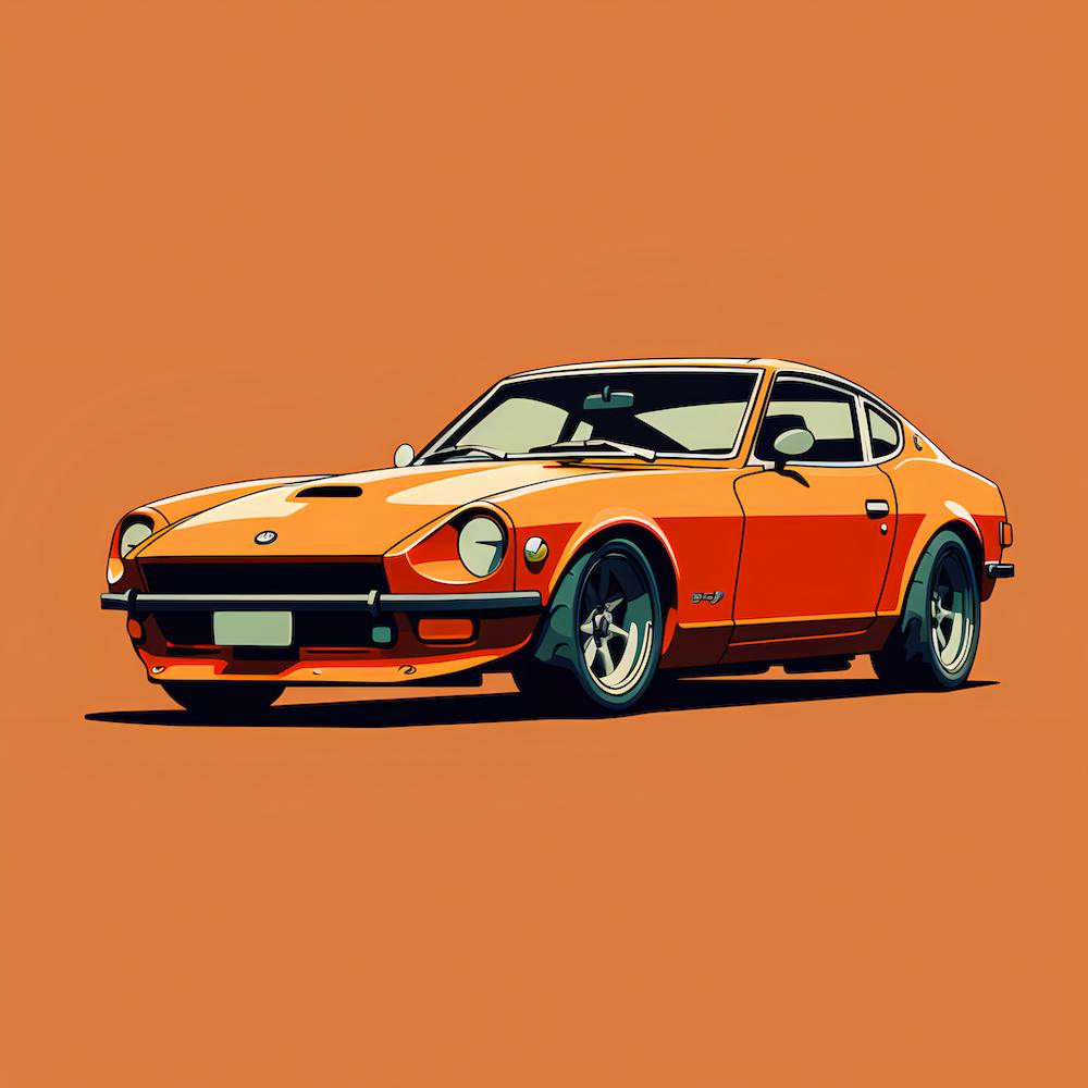 Andrewmccalip A Orange Datsun 240z Car With A Solid Orange Back 7c69ee03 B10a 4f43 A0f6 D5508117b7aa 1
