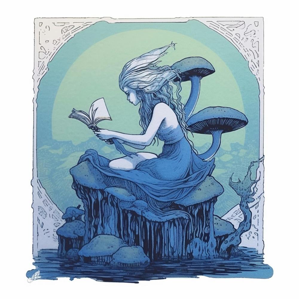 Fairy Sitting On A Mushroom