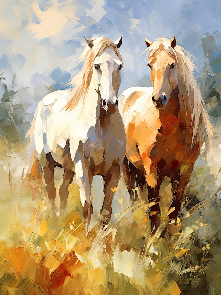 Horses Painting In Transylvania, Romania 1