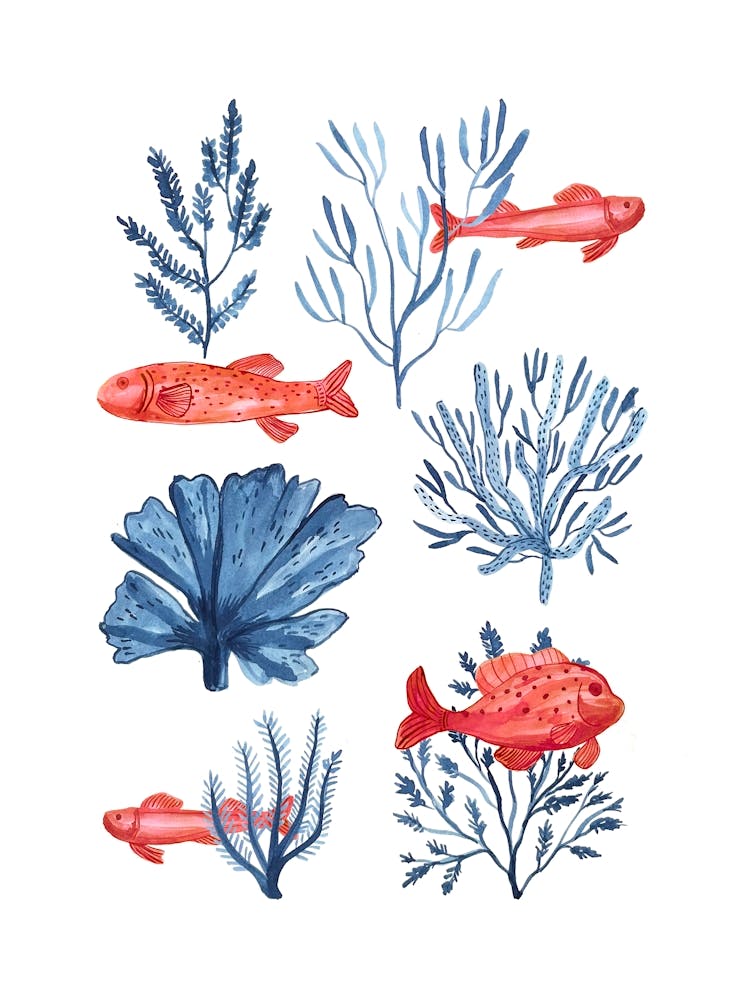 Watercolor Fishes