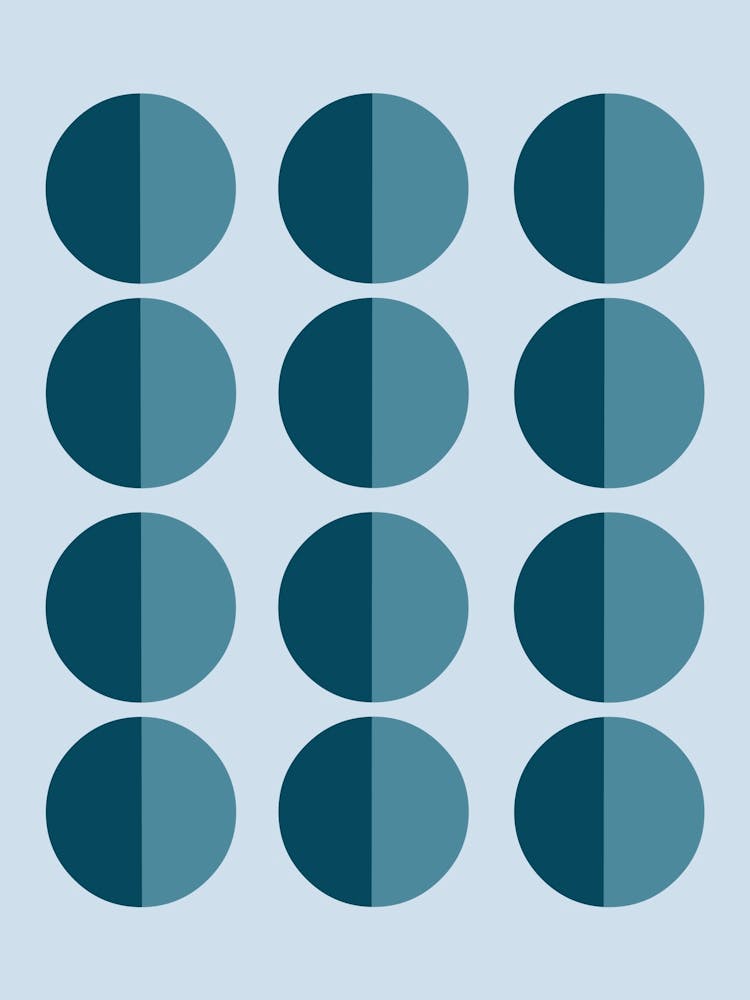Blue Geometric Circles