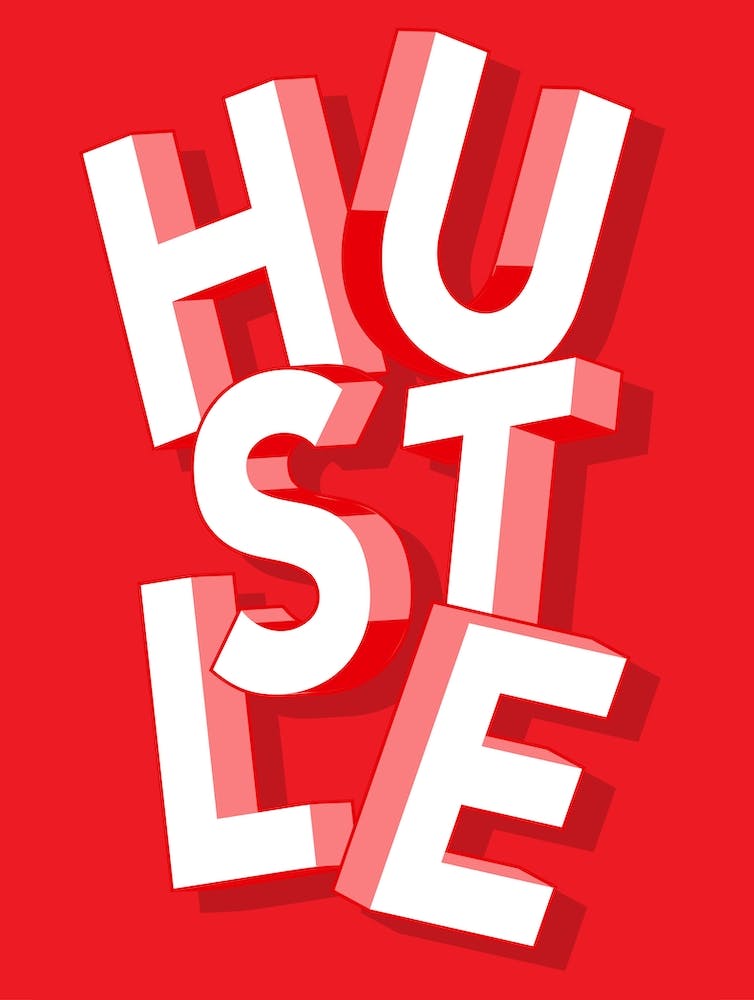 Hustle in red