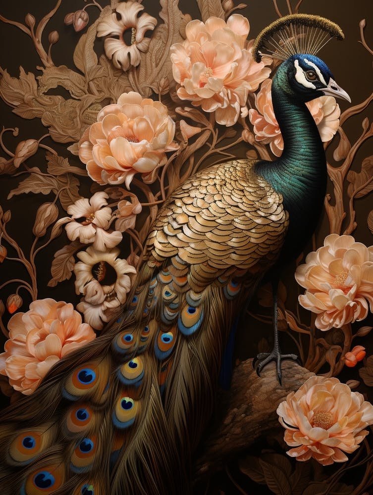 Dark And Moody Botanical Peacock 2