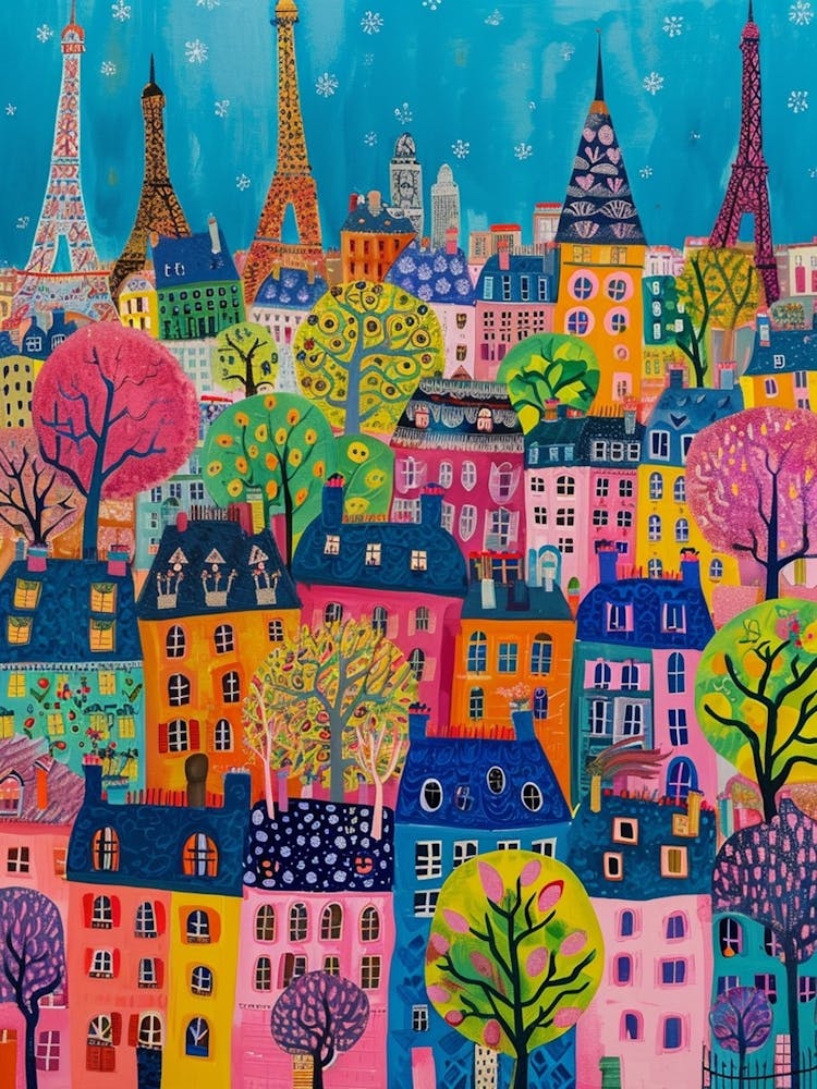 Kitsch Farbenfrohes Paris 4