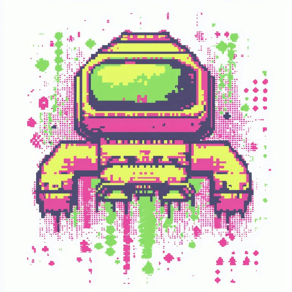 Design Retro 8 Bit Space Invader Charact 2
