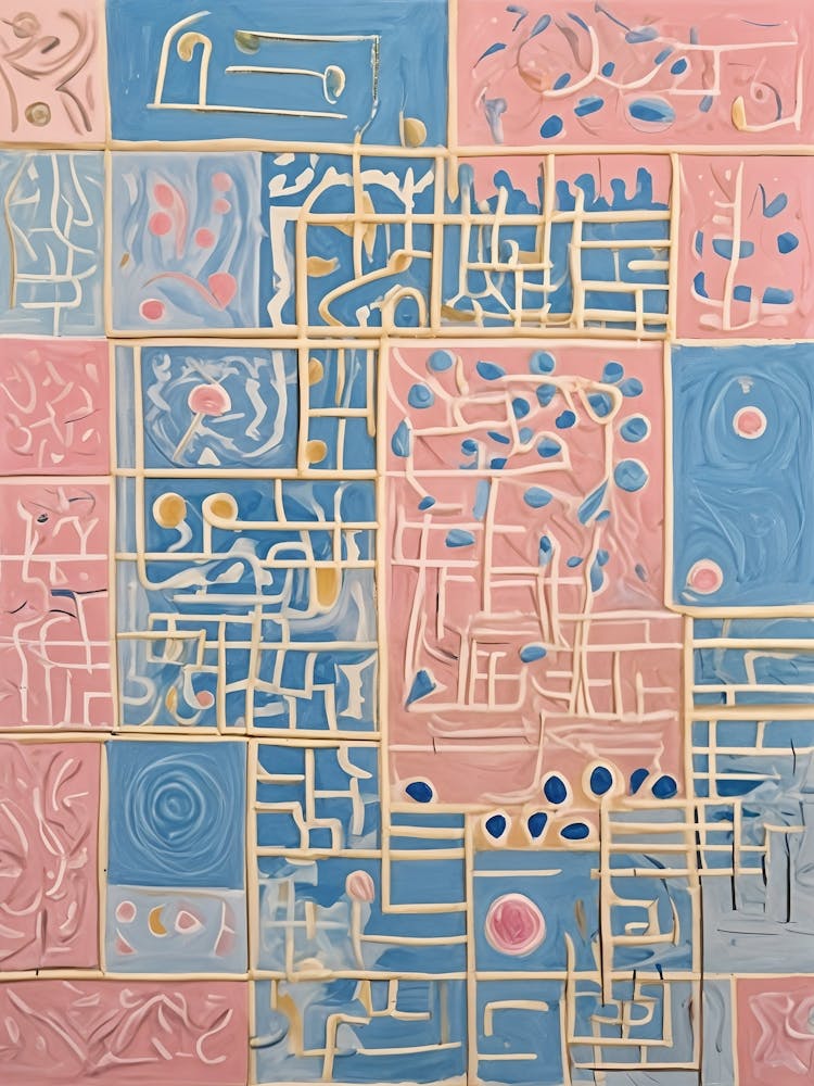 Pink And Blue Maze no1