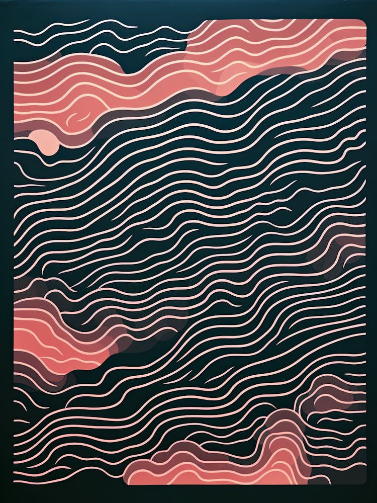 Neon Tributaries - Futuristic Waterways Art