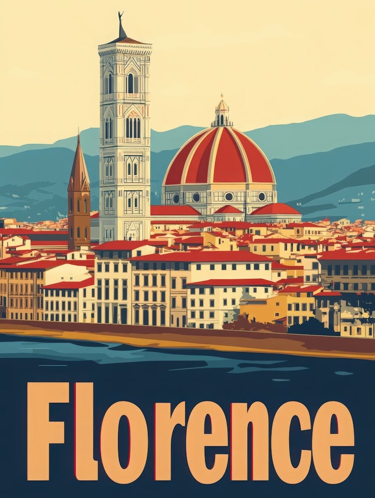 Aihrgdesign A Vintage Travel Poster Of Florence Featuring The 52494011 7d89 4d0c 881b Faddecb7c6f4 0