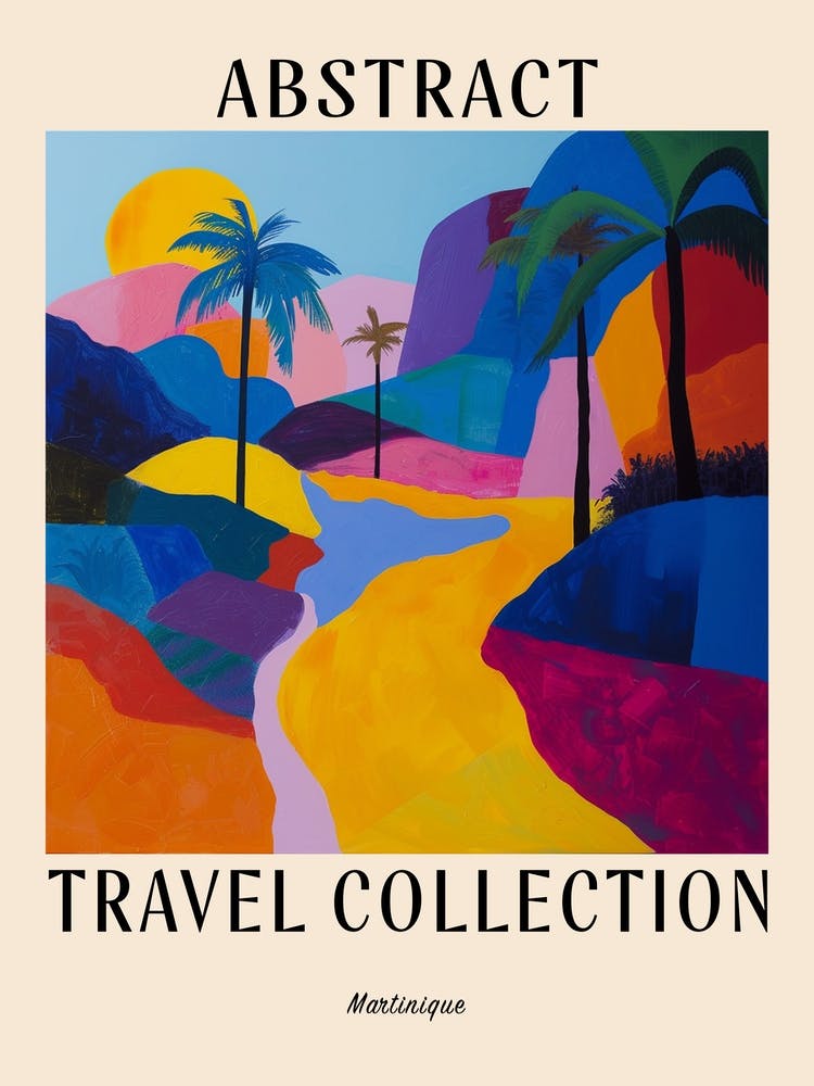 Abstrakte Reisekollektion Poster Martinique 2