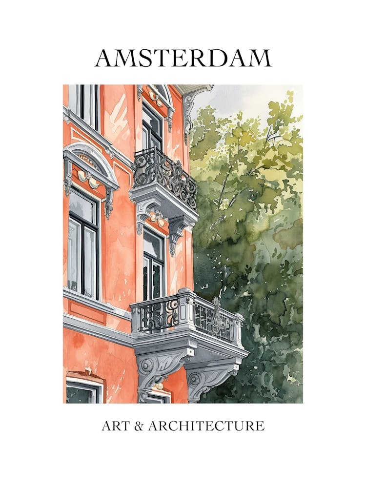 Amsterdam Travel And Architecture Poster 3