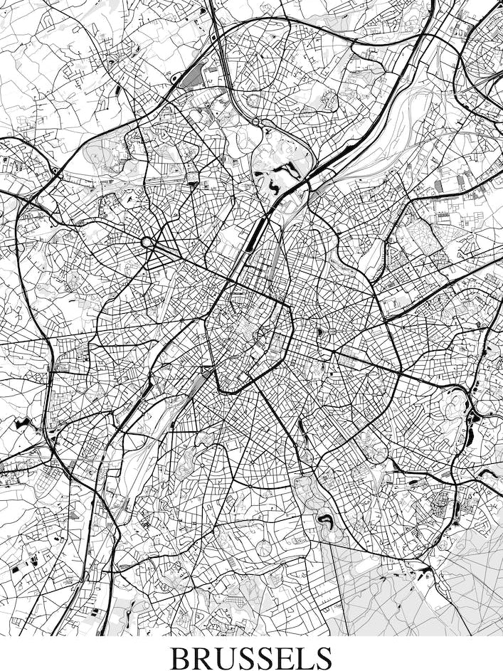 Brussels White Black