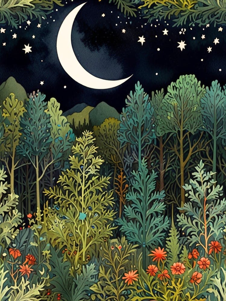 William Morris Night In The Forest 50
