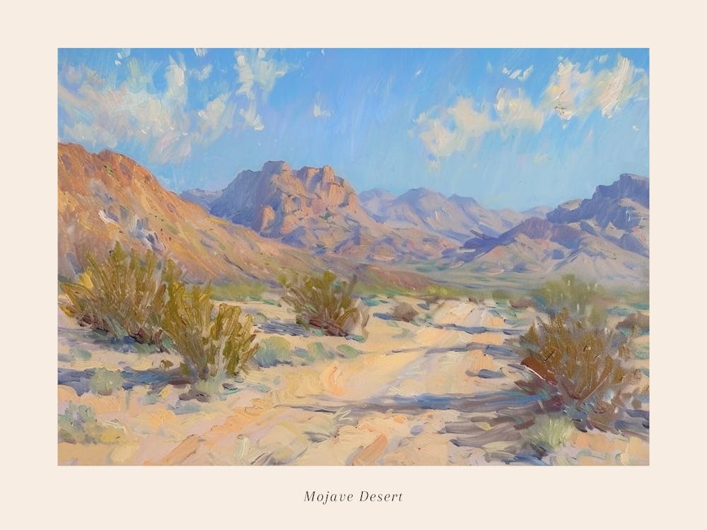 Paysages de l'Ouest Mojave Desert Nevada 3 Affiche