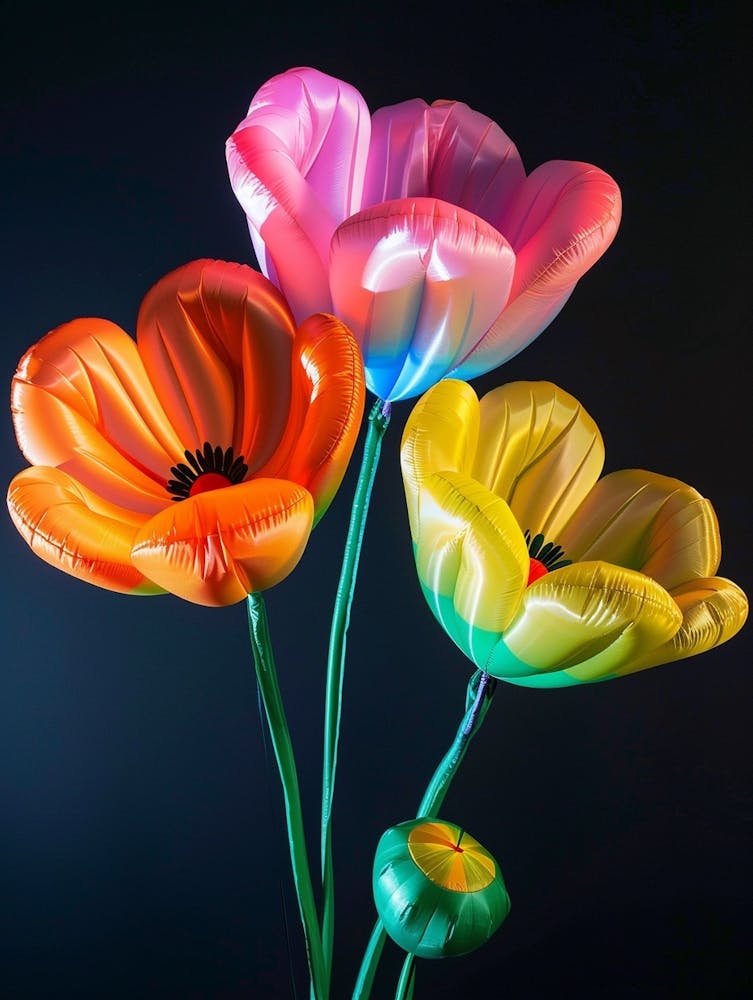 Bright Inflatable Flowers Poppy 2